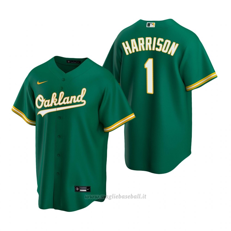 Maglia Baseball Uomo Oakland Athletics Josh Harrison Alternato Replica Verde